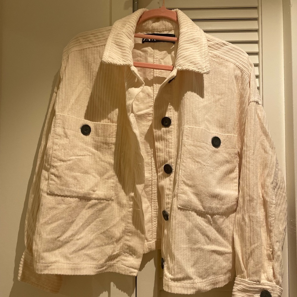 Zara white jacket size small